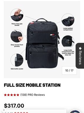 *Barber Bag*  G&B Black Tech Backpack with Multiple Compartments